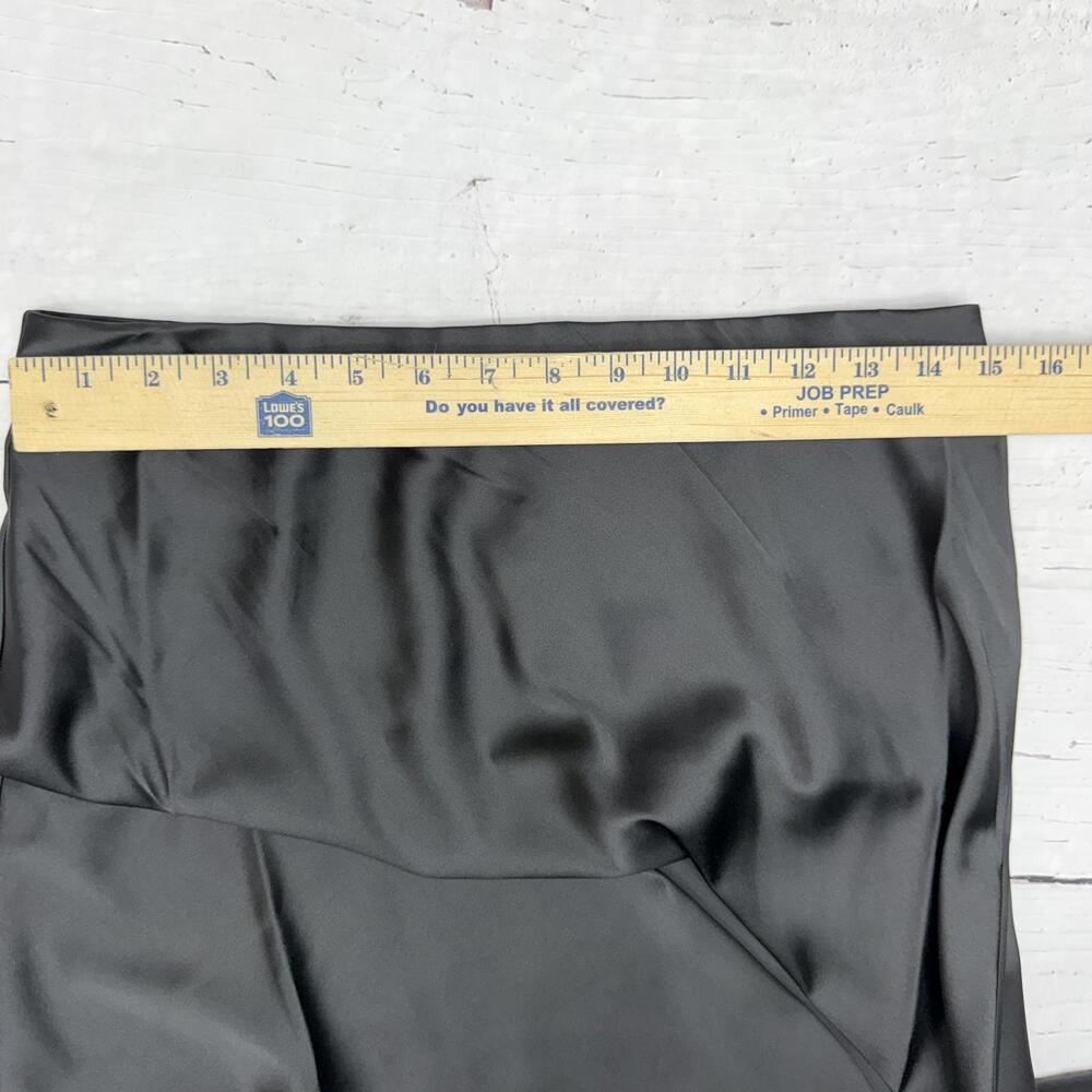 NWT The Drop Maya Satin Midi Skirt Stretch Black M Clean Girl - Picture 5 of 9